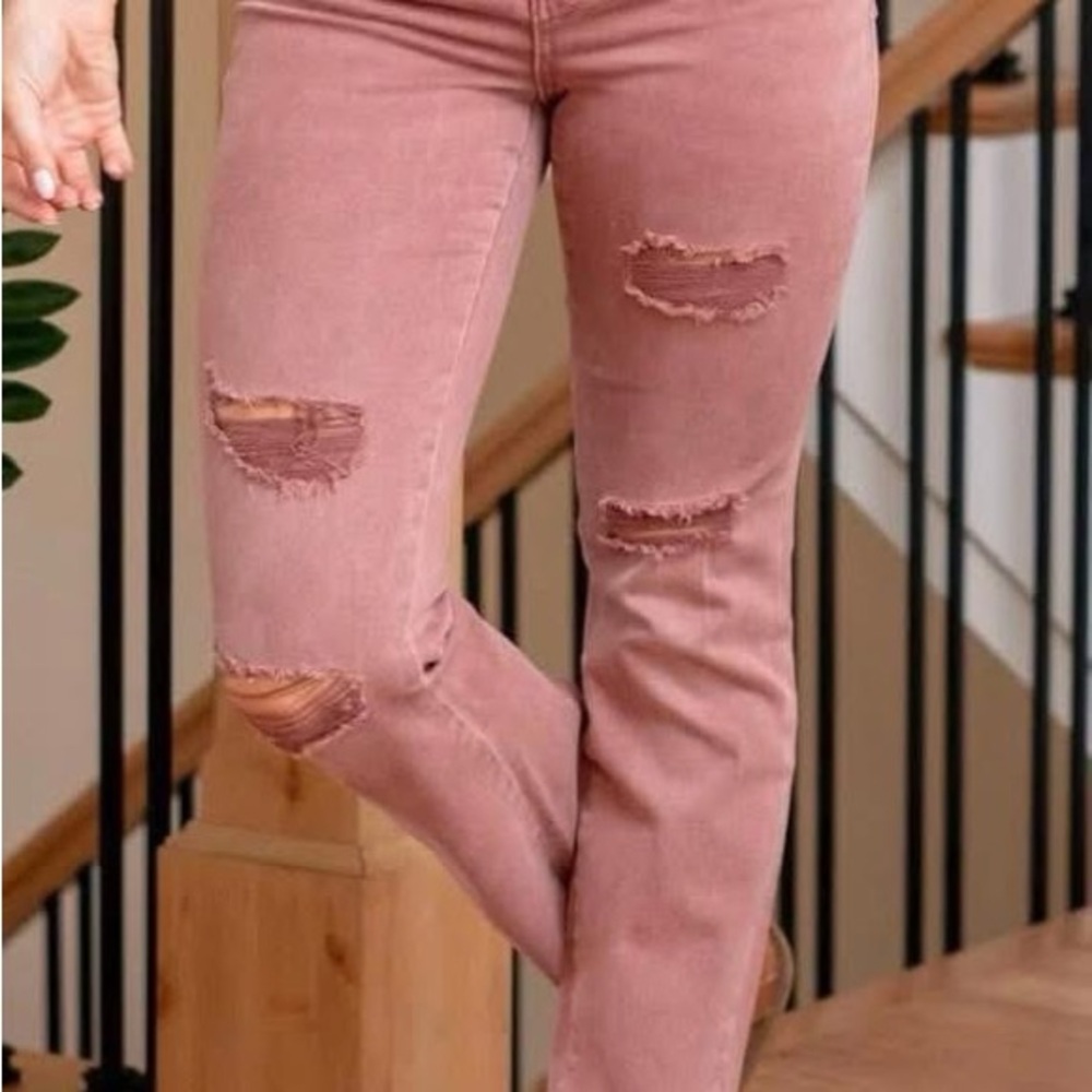 Trendy Distressed Cropped Vervet Jeans
